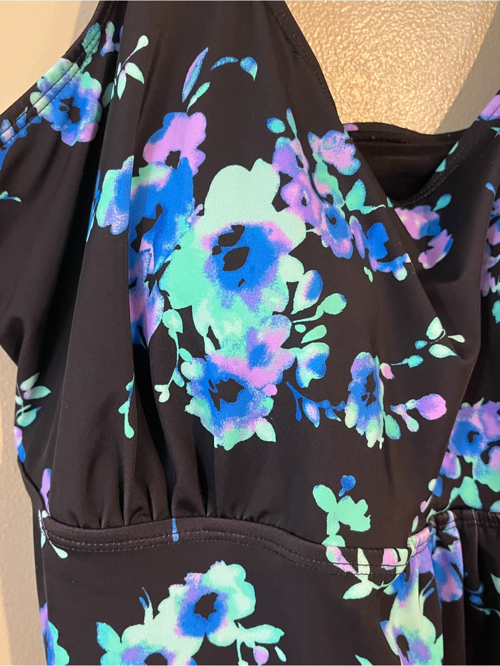 Swimsuit For All Womens Tankini Swim Top Blue Floral Size 20 NWT - Picture 4 of 11